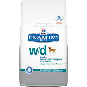 Hills Canine W/D Diabetic, Baixa Gordura, Gastrointestinal - 3,8 kg